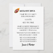 タコパーティーフットボール新年の招待 招待状 (裏面)