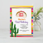 タコパーティーメキシコ1歳の誕生日メキシコ 招待状 (スタンド正面)