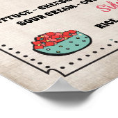 タコパーティーメニュープレート ポスター (角)