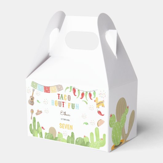 タコビュート'おもしろいフィエスタメキシコ子供の誕生日 フェイバーボックス (裏面サイド)
