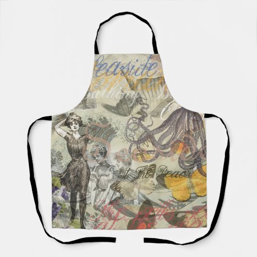 タコビーチアンティークコースタルパンク エプロン (正面)