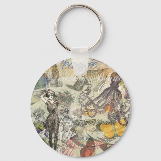 タコビーチアンティークコースタルパンク キーホルダー (正面)