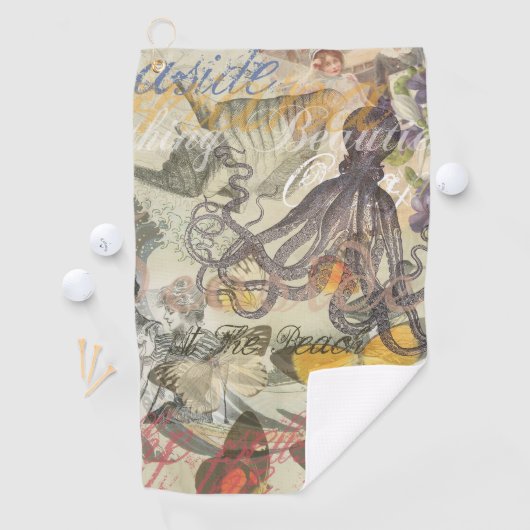 タコビーチアンティークコースタルパンク ゴルフタオル (インサイチュ)