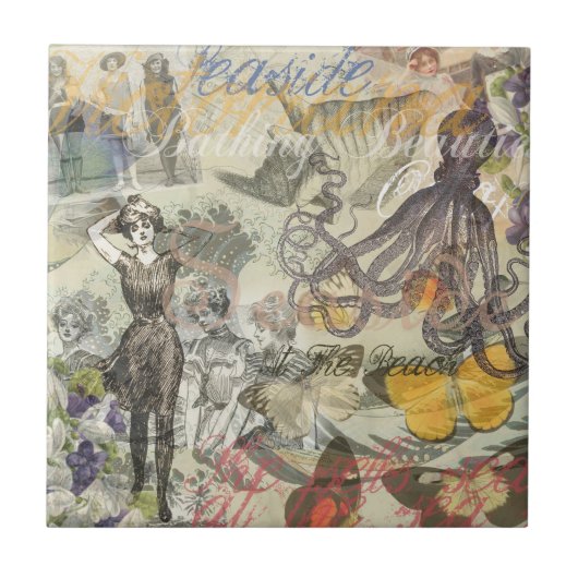 タコビーチアンティークコースタルパンク タイル (正面)