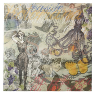 タコビーチアンティークコースタルパンク タイル