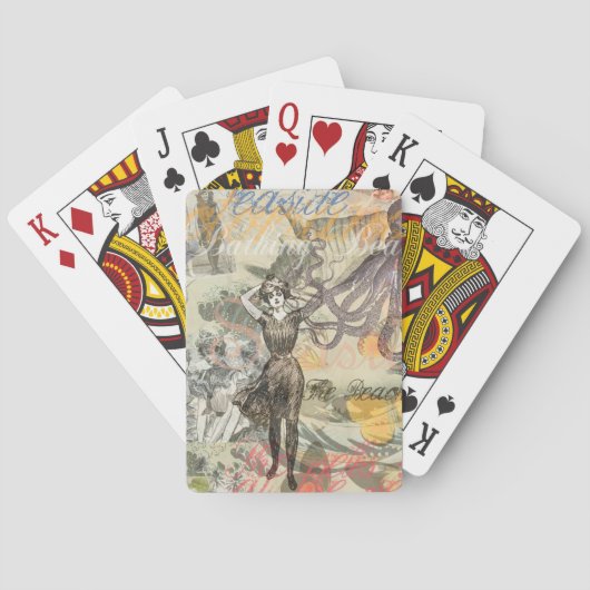 タコビーチアンティークコースタルパンク トランプ (裏面)