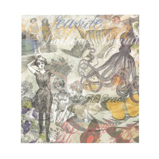 タコビーチアンティークコースタルパンク ノートパッド (正面)