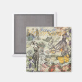 タコビーチアンティークコースタルパンク マグネット (正面/裏面)