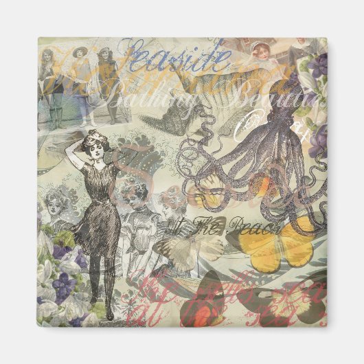 タコビーチアンティークコースタルパンク マグネット (正面)