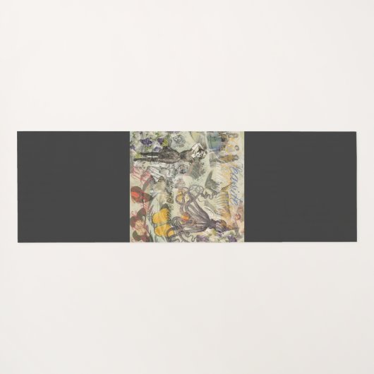 タコビーチアンティークコースタルパンク ヨガマット (裏面(横))