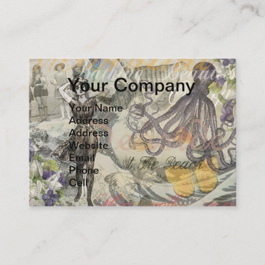 タコビーチアンティークコースタルパンク 名刺 (正面)