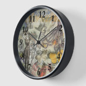 タコビーチアンティークコースタルパンク 壁時計 (傾斜)