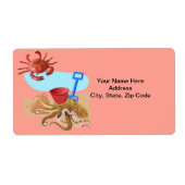 タコビーチカニのラベル ラベル (正面)