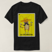 タコビールメキシコ車とラCucarachaゴキブリ Tシャツ (デザイン正面)