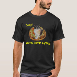 タコピザに座る猫 Tシャツ