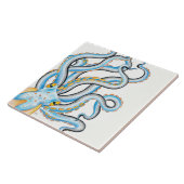 タコファンキーインブルーオレンジ タイル (側面)