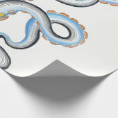 タコファンキーインブルーオレンジ ラッピングペーパー (角)