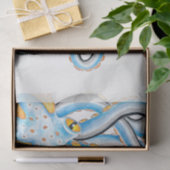 タコファンキーインブルーオレンジ 薄葉紙 (ギフト)