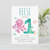 タコファースト誕生日招待状 招待状 (スタンド正面)