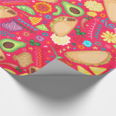 タコフィエスタオンレッドラッピング紙 ラッピングペーパー (角)