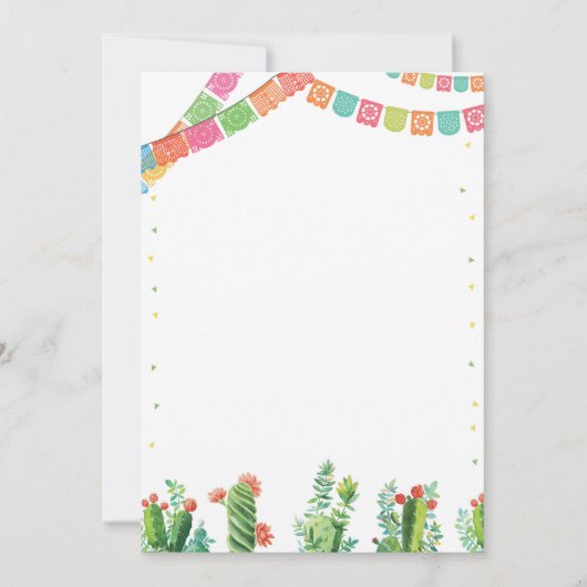 タコフィエスタツインベビーシャワー招待状メキシコ 招待状 (裏面)