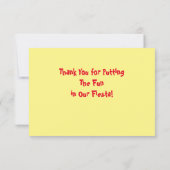 タコフィエスタパーソナライズされたサンキューカード サンキューカード (裏面)