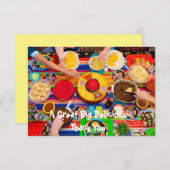 タコフィエスタパーソナライズされたサンキューカード サンキューカード (正面/裏面)