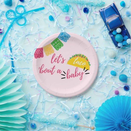 タコフィエスタベイビーシャワーベビーについて ペーパープレート (パーティー)
