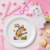 タコフィエスタミットギタールウントヒスパニッシュしゃれているケム ペーパープレート (パーティー)