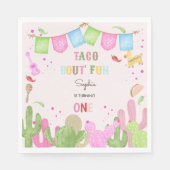 タコフィエスタメキシコおもしろいの誕生日 スタンダードランチョンナプキン (正面)