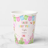タコフィエスタメキシコおもしろいの誕生日 紙コップ (裏面)