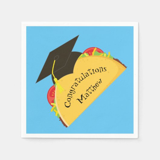 タコフィエスタ卒業パーティメキシコ スタンダードカクテルナプキン (正面)