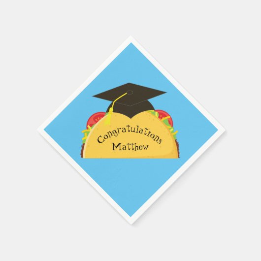 タコフィエスタ卒業パーティメキシコ スタンダードカクテルナプキン (角)