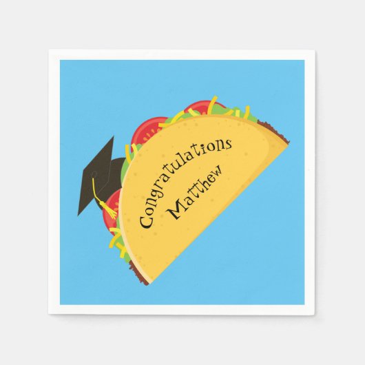 タコフィエスタ卒業パーティー スタンダードカクテルナプキン (正面)