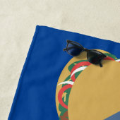 タコフローティングネームブルービーチタオル ビーチタオル (インサイチュ)