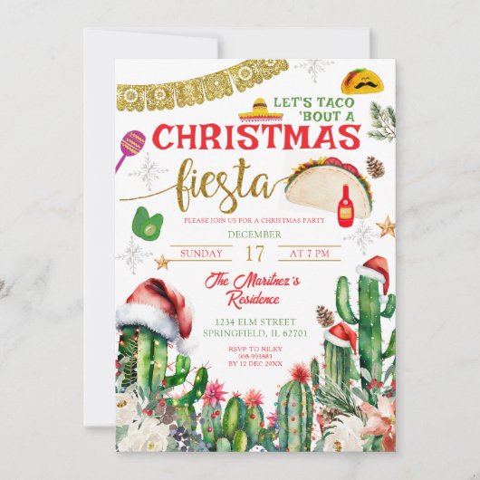 タコブアクリスマスフェスタ招待状 招待状 (正面)