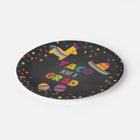 タコブアグラードフェスタ卒業プレート ペーパープレート (アングル)