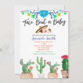 タコブアサボテンベビーの赤ちゃんシャワー招待状少年 招待状 (正面)