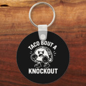 タコブアノックアウトおもしろいボクシングタコT 1 キーホルダー (正面)