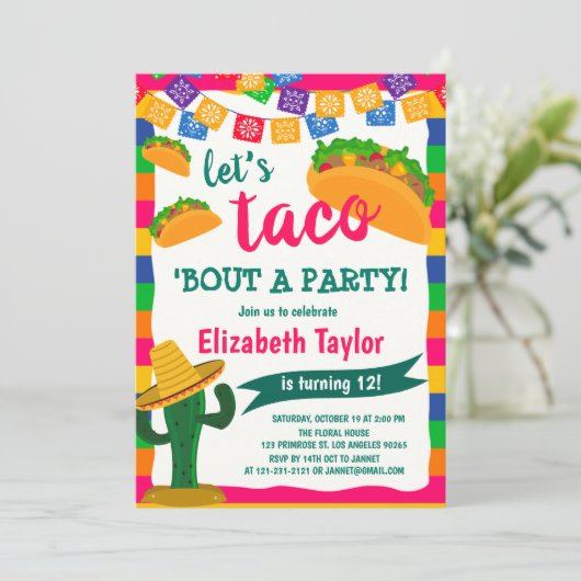 タコブアフィエスタホーリーサボスシンコデマヨ 招待状 (スタンド正面)