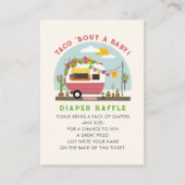 タコブアベビーガールベビーおむつラッフル エンクロージャーカード (正面)