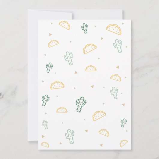 タコブアベビーフィエスタベビーシャワー招待状 招待状 (裏面)