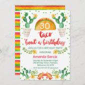 タコブオブアパーティーフェスタ30th誕生日招待状 招待状 (正面/裏面)