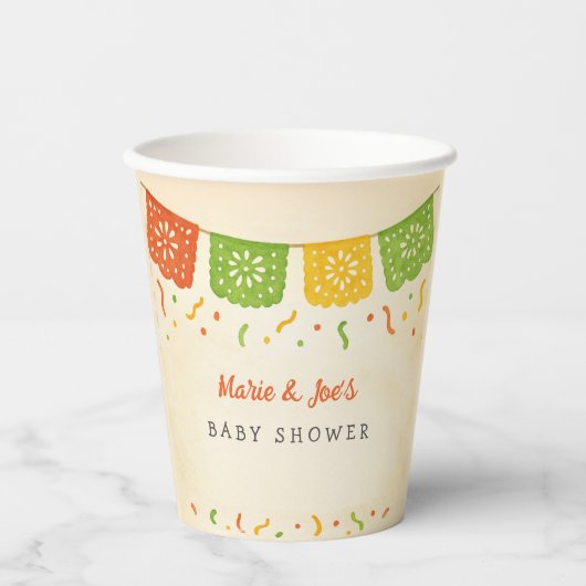 タコブオブアファイエスタベイビーベビーシャワー紙カップ 紙コップ (正面)