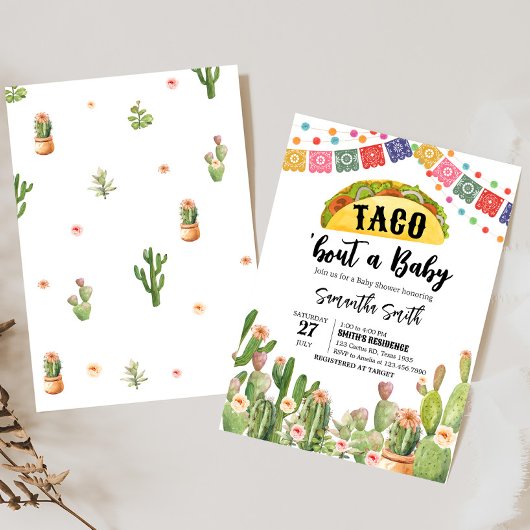 タコブオブアベビーフィエスタベイビーシャワー 招待状
