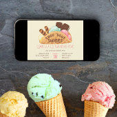 タコブスイートワッフルアイスクリーム誕生日 招待状