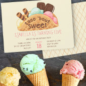タコブスイートワッフルアイスクリーム誕生日 招待状