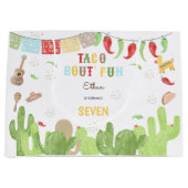 タコブト'おもしろいフィエスタメキシコの男の子の誕生日 ラージペーパーバッグ (正面)