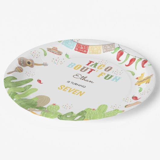 タコブト'おもしろいフィエスタメキシコ誕生日 ペーパープレート (アングル)