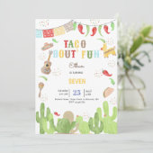 タコブト'おもしろいフィエスタメキシコ誕生日 招待状 (スタンド正面)